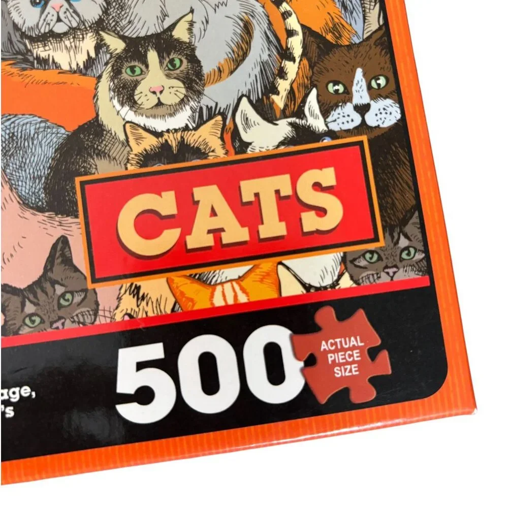 Worlds Most Difficult Cats Jigsaw Puzzle 500 Piece Double Sided Challenge